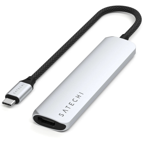 Док-станция Satechi 6-in-1 USB-C Slim Multiport Adapter Silver