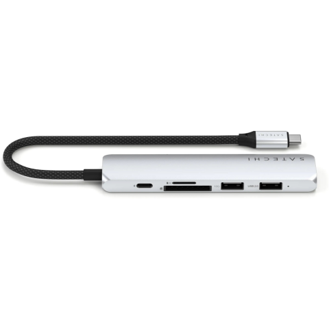 Док-станция Satechi 6-in-1 USB-C Slim Multiport Adapter Silver_0