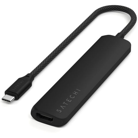 Док-станция Satechi 6-in-1 USB-C Slim Multiport Adapter Black