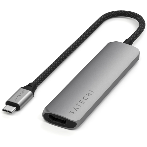 Док-станция Satechi 4-in-1 USB-C Slim Multiport Adapter 4K Space Grey