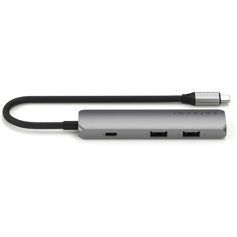 Док-станция Satechi 4-in-1 USB-C Slim Multiport Adapter 4K Space Grey_0