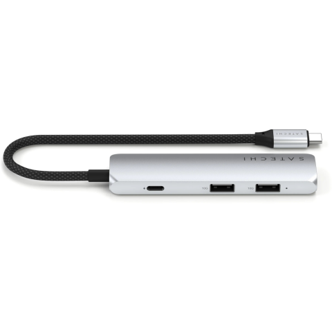 Док-станция Satechi 4-in-1 USB-C Slim Multiport Adapter 4K Silver_0