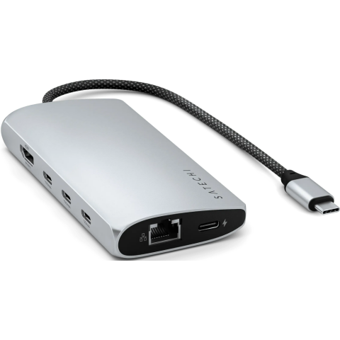 Док-станция Satechi USB-C Multiport Adapter V3 Silver (ST-P8KES)