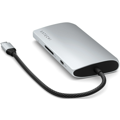 Док-станция Satechi USB-C Multiport Adapter V3 Silver (ST-P8KES)_1