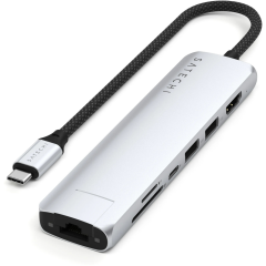 Док-станция Satechi 7-in-1 USB-C Slim Multiport Adapter with Ethernet Silver_0