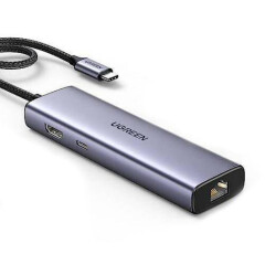 Док-станция UGREEN 6-in-1 USB-C Grey (CM512)_2