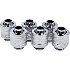 Комплект фитингов Alphacool Eiszapfen 13/10mm Anschraubtulle G1/4 - Chrome Sixpack (17229)_1