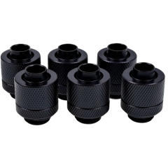 Комплект фитингов Alphacool Eiszapfen 13/10mm Anschraubtulle G1/4 - Deep Black Sixpack (17228)_1