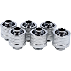 Комплект фитингов Alphacool Eiszapfen 16/10mm Anschraubtulle G1/4 - Chrome Sixpack (17235)_1