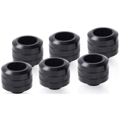 Комплект фитингов Alphacool Eiszapfen PRO 16mm HardTube Fitting G1/4 - Deep Black Sixpack (17477)_1