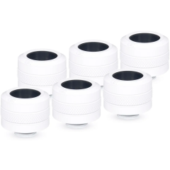 Комплект фитингов Alphacool Eiszapfen PRO 16mm HardTube Fitting G1/4 - White Sixpack (17484)_1
