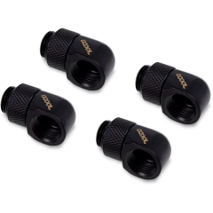 Угловой адаптер Alphacool Eiszapfen 90° Deep Black 4 шт. (17615)_1