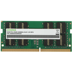 Оперативная память 32Gb DDR4 3200MHz Digma SO-DIMM (DGMAS43200032D)_0