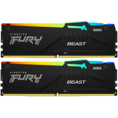 Оперативная память 16Gb DDR5 6000MHz Kingston Fury Beast Black RGB (KF560C30BBEAK2-16) (2x8Gb KIT)_0