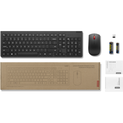 Клавиатура + мышь Lenovo Essential Wireless Combo (4X31N50736)