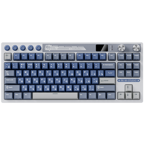 Клавиатура Royal Kludge M87 Ocean Blue (Cream Switch)_0