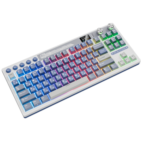 Клавиатура Royal Kludge M87 Ocean Blue (Cream Switch)_3