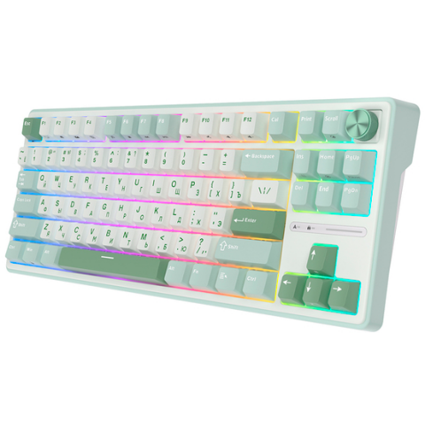 Клавиатура Royal Kludge R87 Pro Sky Cyan (Brown Switch)_1