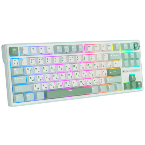 Клавиатура Royal Kludge R87 Pro Sky Cyan (Brown Switch)_2