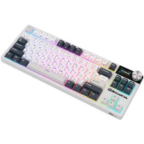 Клавиатура Royal Kludge S85 White Night (Beige Switch)_4