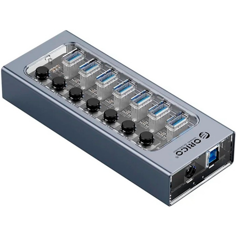 USB-концентратор Orico AT2U3-7AB-EU-GY-BP_0