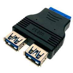 Переходник USB 3.0 (20pin F) - 2x USB A (F), Espada Ei20U32_0