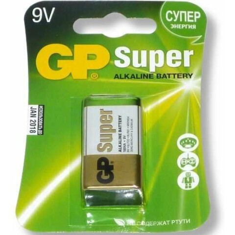 Батарейка GP 1604A Super Alkaline (9V, 1 шт)