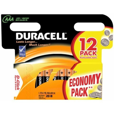 Батарейка Duracell Basic (AAA, Alkaline, 12 шт)