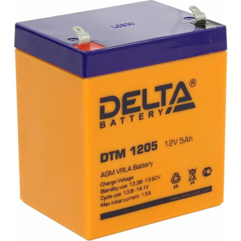 Аккумуляторная батарея Delta DTM1205