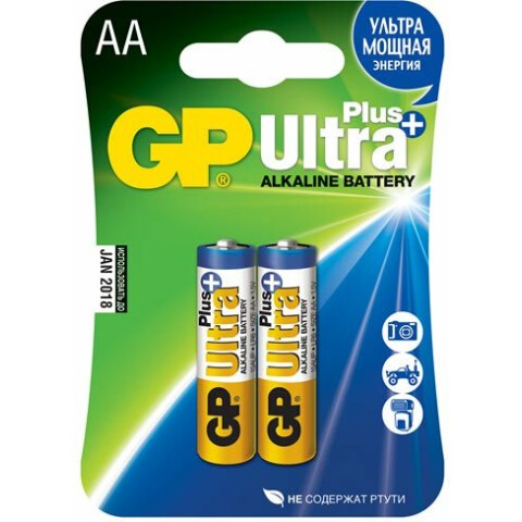 Батарейка GP 15AUP Ultra Plus Alkaline (AA, 2 шт)