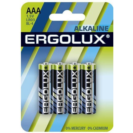 Батарейка Ergolux LR03-BL4 (AAA, 4 шт)