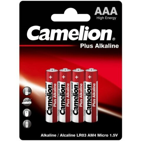 Батарейка Camelion (AAA, Alkaline, 4 шт)