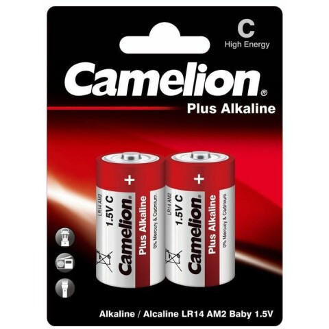Батарейка Camelion (C, Alkaline, 2 шт)