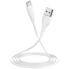 Кабель USB - USB Type-C, 2м, Borofone BX18 White