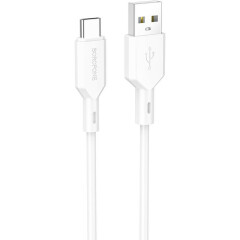 Кабель USB - USB Type-C, 1м, Borofone BX70 White