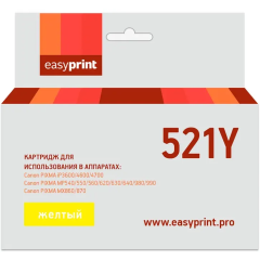 Картридж EasyPrint IC-CLI521 Yellow