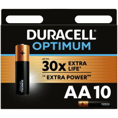 Батарейка Duracell Optimum (AA, Alkaline, 10 шт)