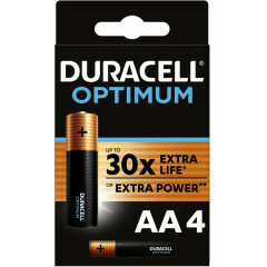 Батарейка Duracell Optimum (AA, Alkaline, 4 шт)