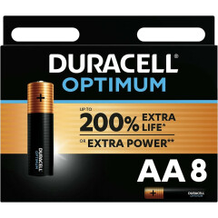 Батарейка Duracell Optimum (AA, Alkaline, 8 шт)