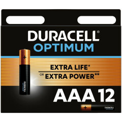 Батарейка Duracell Optimum (AAA, Alkaline, 12 шт)