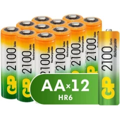 Аккумулятор GP (AA, NiMH, 2100mAh, 12 шт)