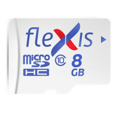 Карта памяти 8Gb MicroSD Flexis + SD адаптер (FMSD008GU1A)