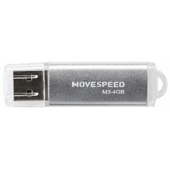 USB Flash накопитель 4Gb Move Speed M3 Silver