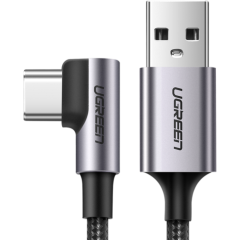 Кабель USB - USB Type-C, 2м, UGREEN US284 Grey