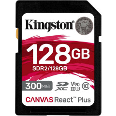 Карта памяти 128Gb SD Kingston Canvas React Plus (SDR2/128GB)