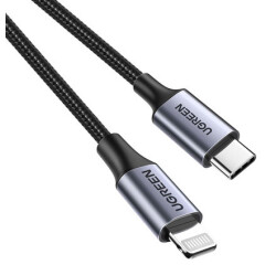 Кабель USB Type-C - Lightning, 1.5м, UGREEN US304 Black