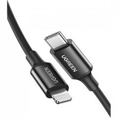 Кабель USB Type-C - Lightning, 2м, UGREEN US171 Black