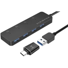 USB-концентратор Harper HUB-04MB Black