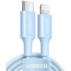 Кабель USB Type-C - Lightning, 1м, UGREEN US532 Blue