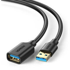 Кабель удлинительный USB 3.0 A (M) - A (F), 1м, UGREEN US129